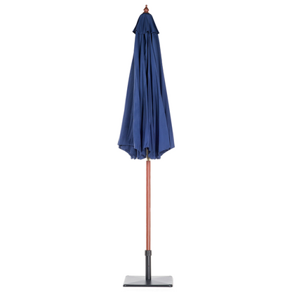 Birch Garden Parasol Blue 270cm Foldable Outdoor Shade