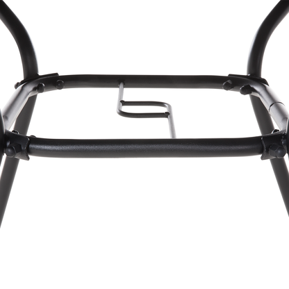Powder Coated Black Steel Outdoor Dining Table 80 x 80cm