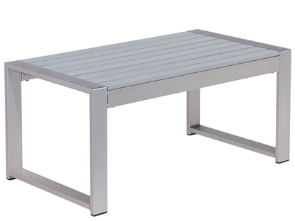 Outdoor Coffee Table Light Grey Aluminium 90 x 50cm