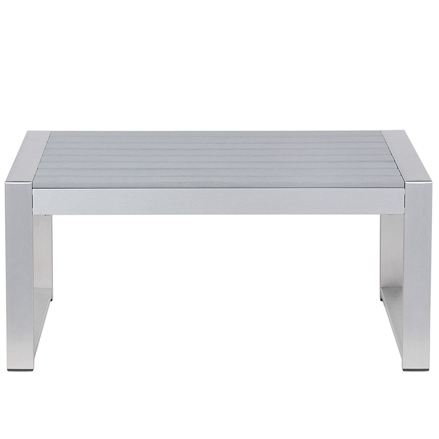 Outdoor Coffee Table Light Grey Aluminium 90 x 50cm