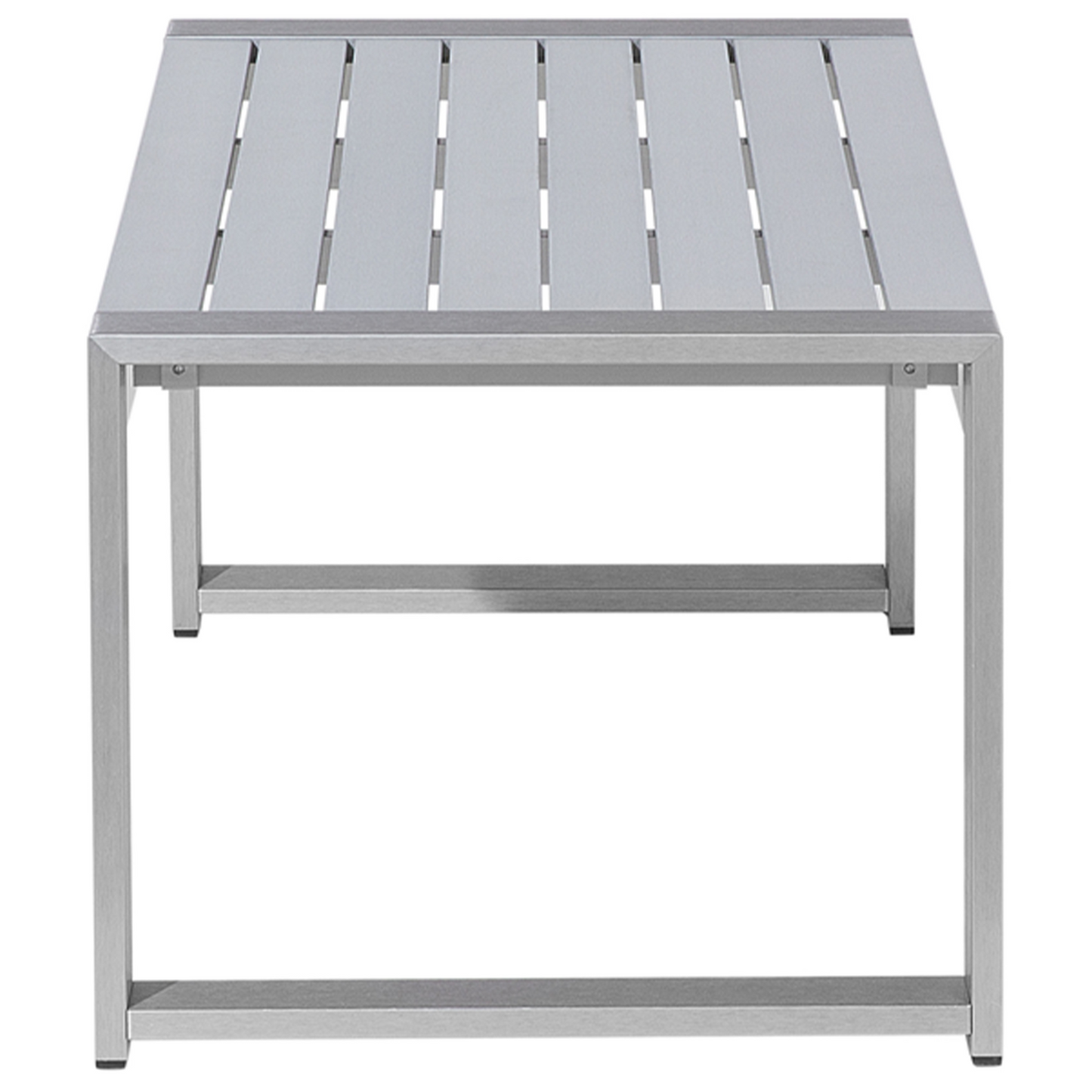 Outdoor Coffee Table Light Grey Aluminium 90 x 50cm