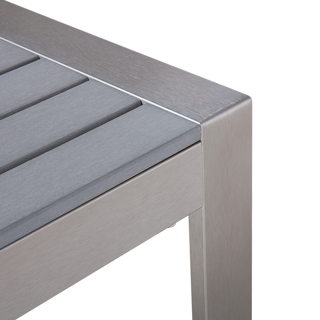 Outdoor Coffee Table Light Grey Aluminium 90 x 50cm
