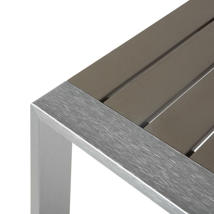 Outdoor Coffee Table Aluminium 90 x 50cm Dark Grey Modern