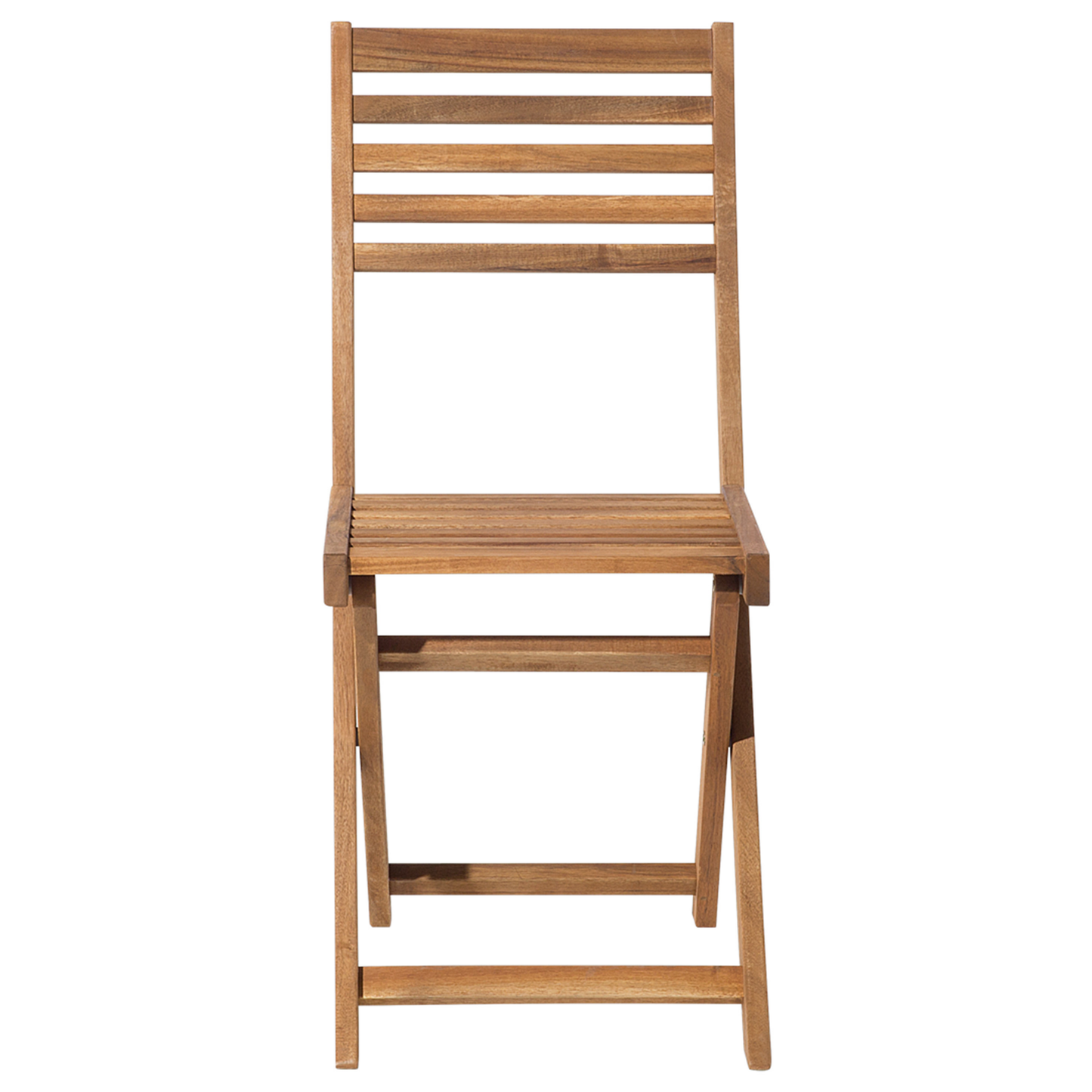 Light 3 Piece Acacia Wood Folding Bistro Set Slatted Design
