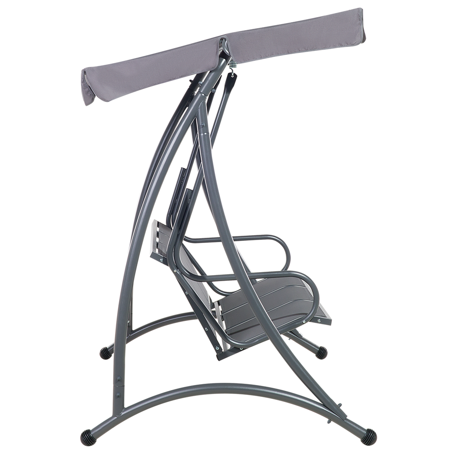 Patio Swing 3 Seater Grey Mesh Steel Frame