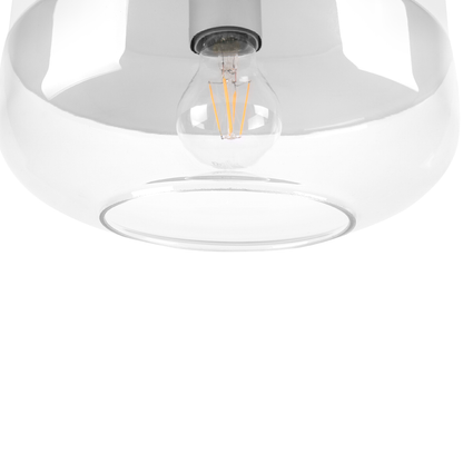 White Glass Geometric Pendant Lamp Modern Hanging Light