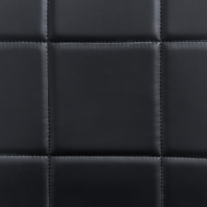 Set Of 2 Black Faux Leather Conference Chairs Chrome Legs