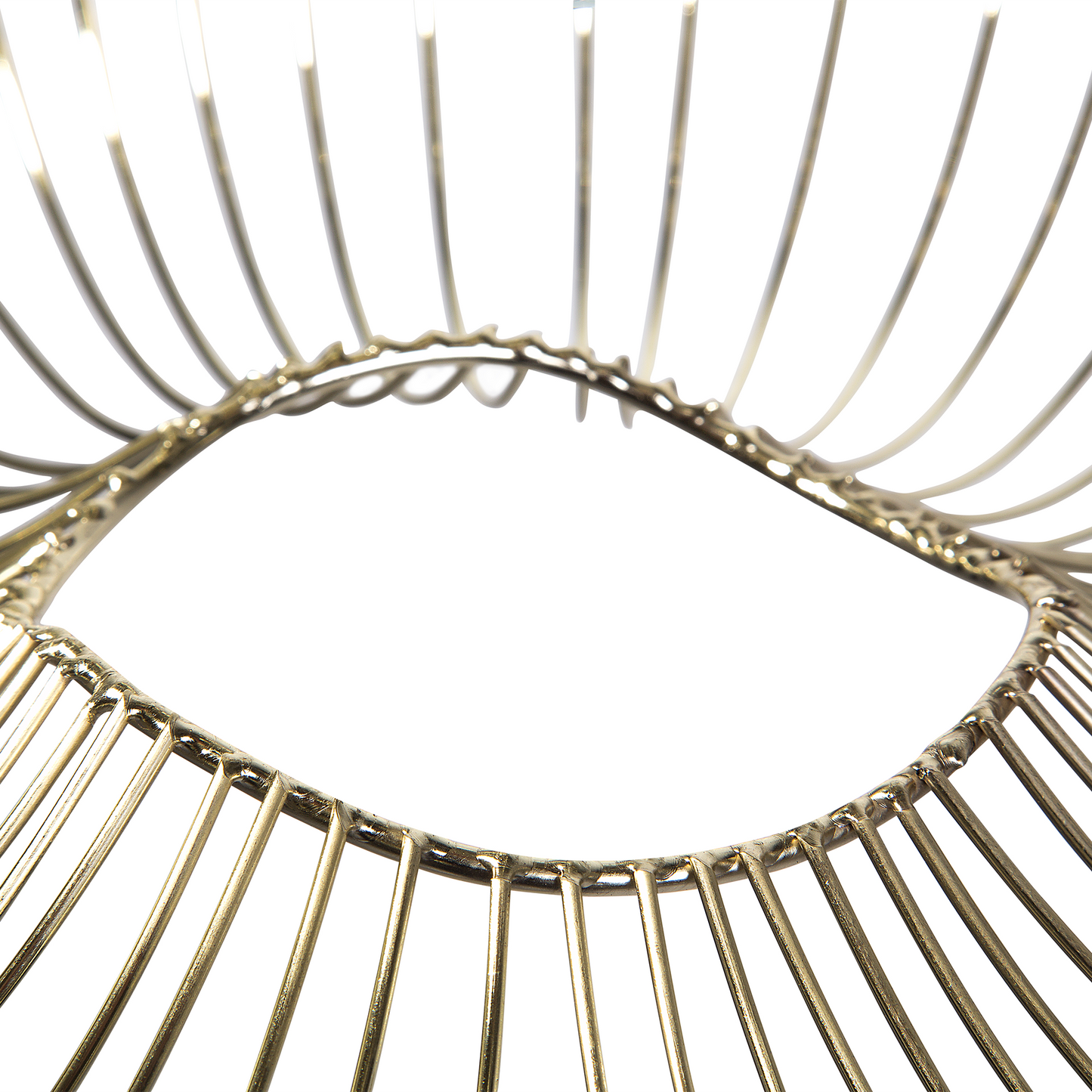 Gold 1-Light Pendant Cage Wire Shade Industrial Lighting