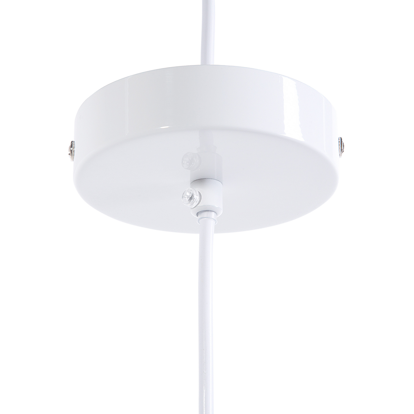 1 Light Pendant Lamp White Cone Shade Modern Aluminum With Wood Peak Ceiling Light