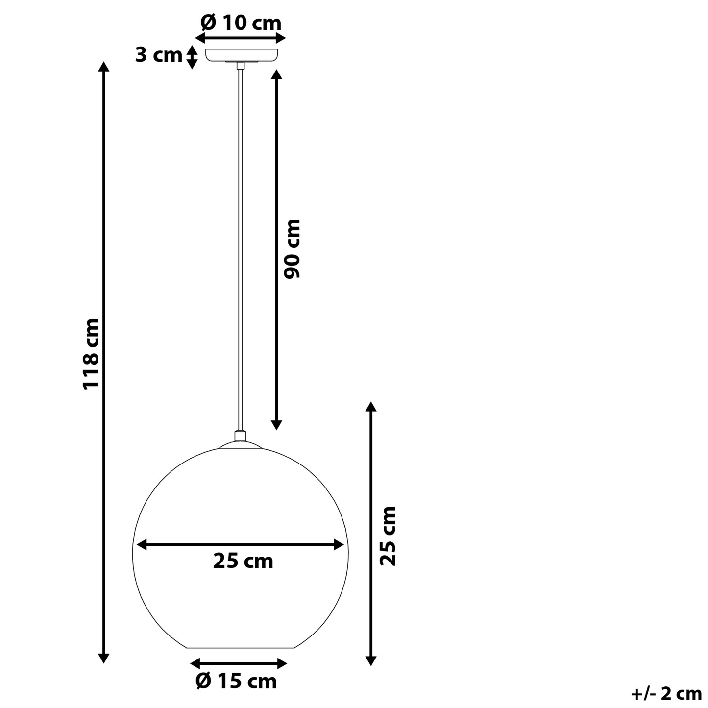 Hanging Light Pendant Lamp Glossy Silver Glass Ball Shade