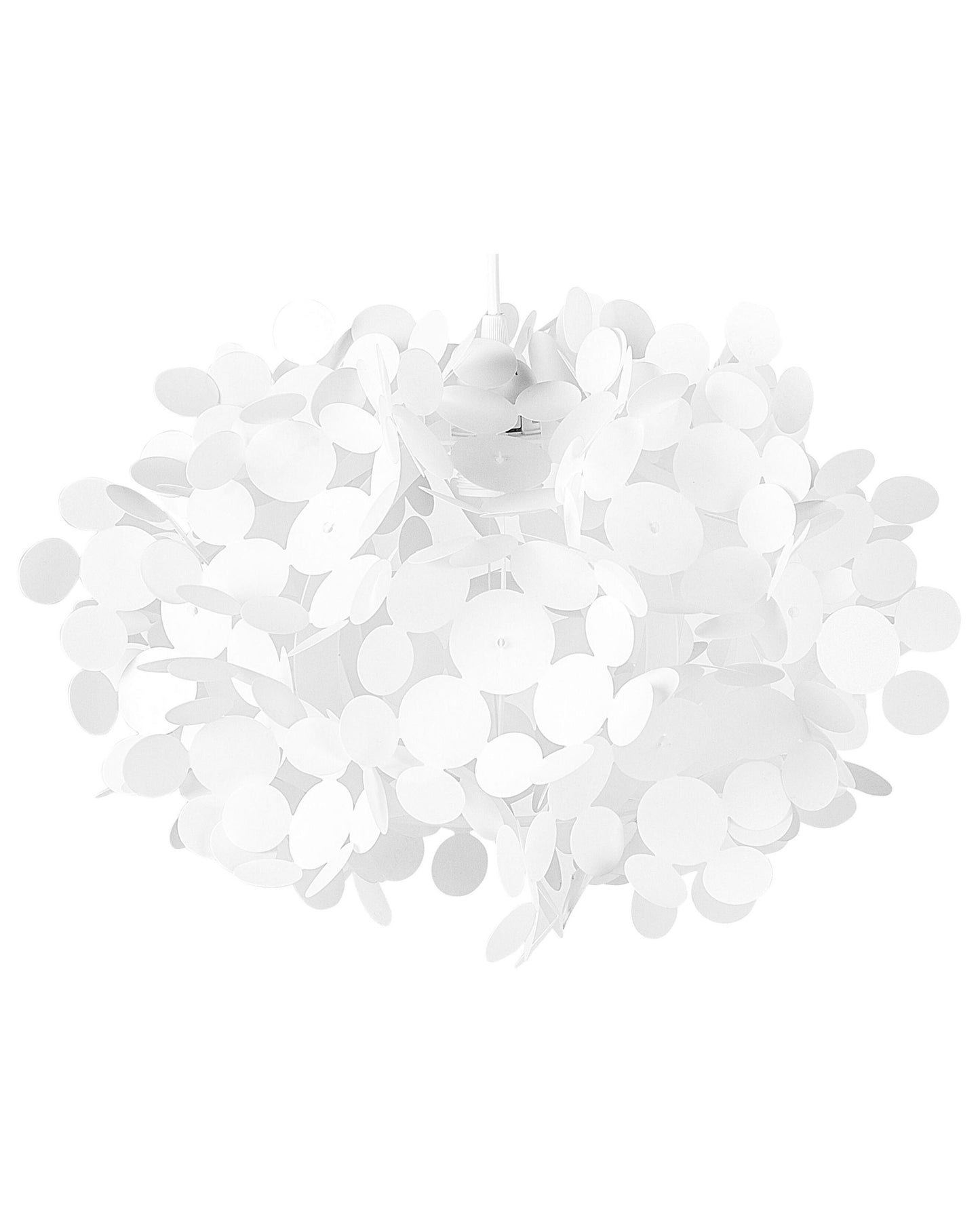 Pendant Lamp White Irregular Flower-Shaped Shade Casts Warm Dimmed Light