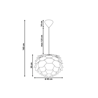 Nordic Glow Blue Pine Cone Shade Pendant Lamp
