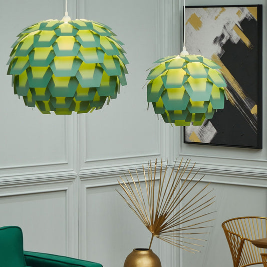 Pendant Lamp Green Pine Cone Globe Shade