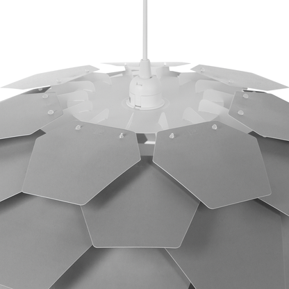 Pendant Lamp Grey Pine Cone Globe Shade Minimalist Ambient Lighting Fixture