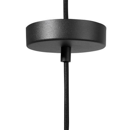 Black Half-Globe 1-Light Pendant Lamp With Gold Interior