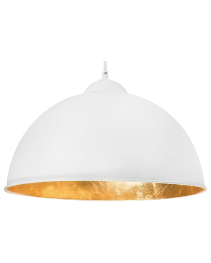 1 Light Pendant Black Exterior Gold Inner Modern Industrial