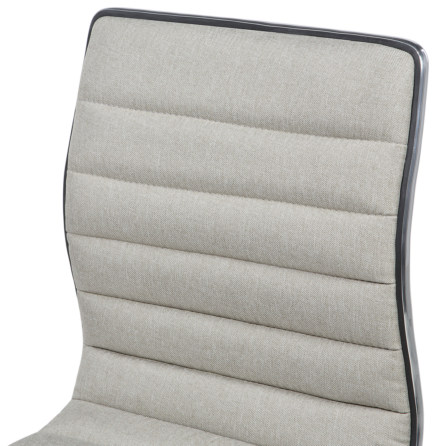 Bar Chairs Set 2 Beige Fabric Seats Counter Height Swivel