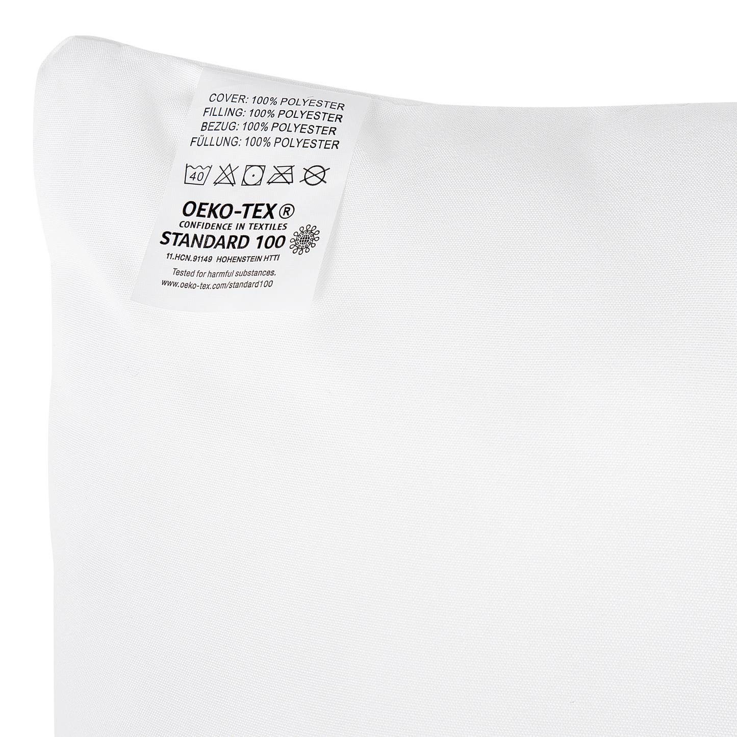 Bed Pillow White Microfibre 50 x 60 Soft Hypoallergenic