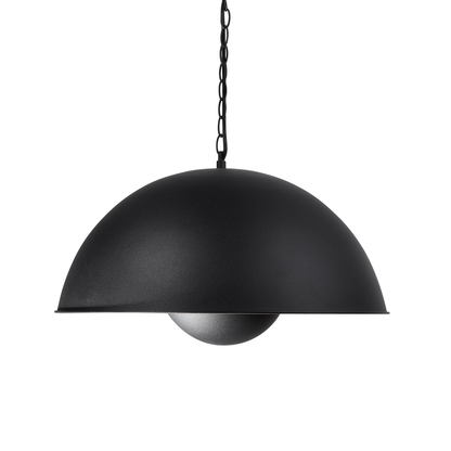 Lighting Ceiling Lamp 158cm Black Metal Pendant Industrial