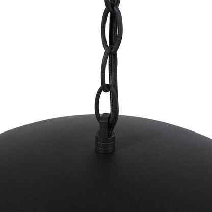 Lighting Ceiling Lamp 158cm Black Metal Pendant Industrial