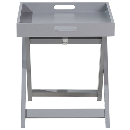 Nordic Living Coffee Side Table Grey 40 x 40cm Folding Removable Tray