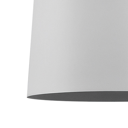 Hanging Light Pendant Lamp White Geometric Matte Wood Top
