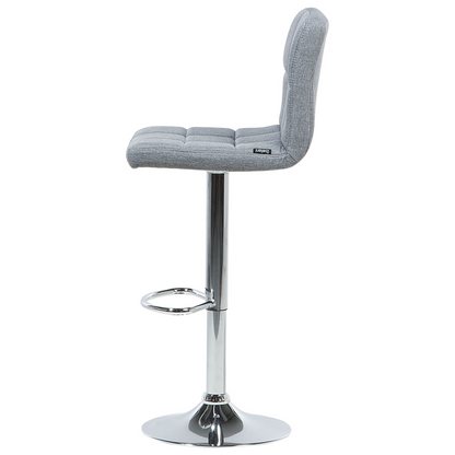 Monarch Grey Swivel Kitchen Bar Stools Set of 2 Adjustable Height