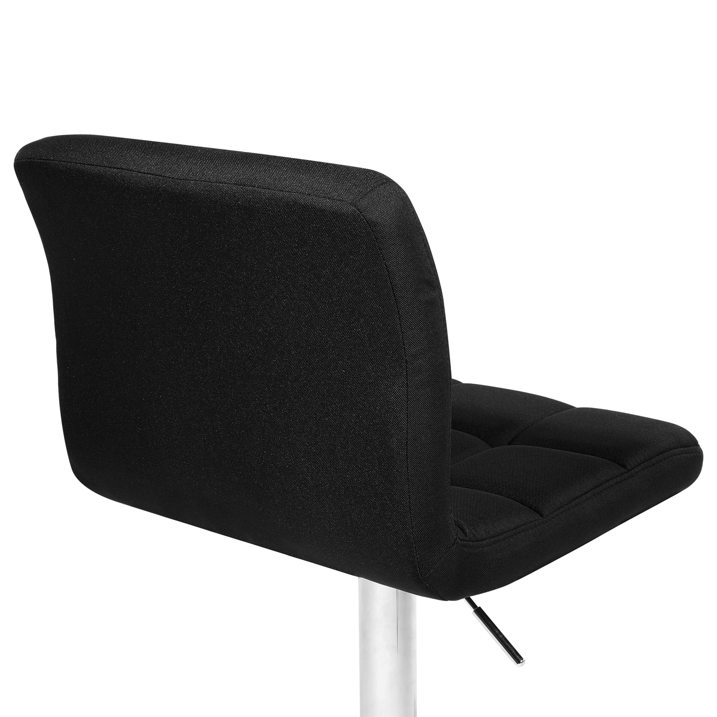 Black Fabric Swivel Kitchen Bar Stools Set Of 2