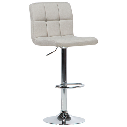 Kitchen Bar Stools Set Of 2 Beige Swivel Height Adjustable