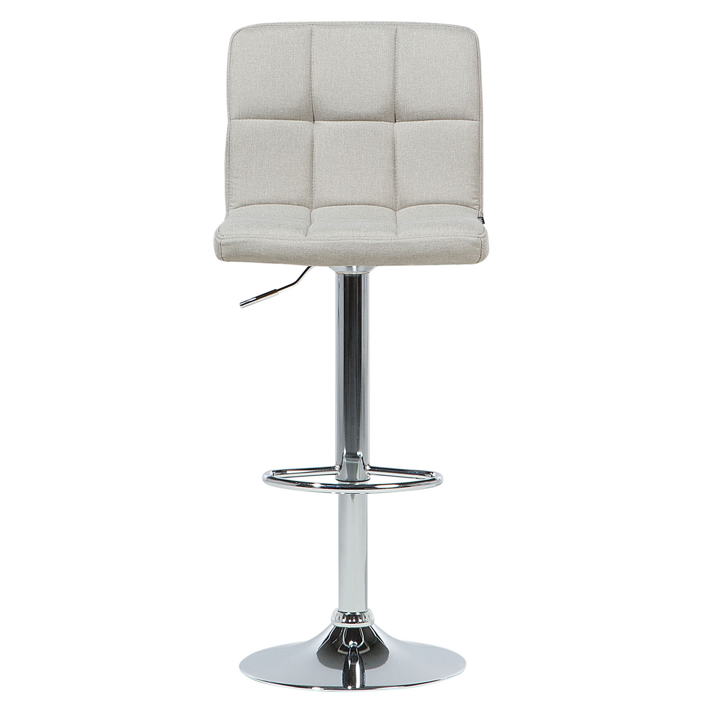 Kitchen Bar Stools Set Of 2 Beige Swivel Height Adjustable