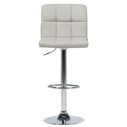Kitchen Bar Stools Set Of 2 Beige Swivel Height Adjustable