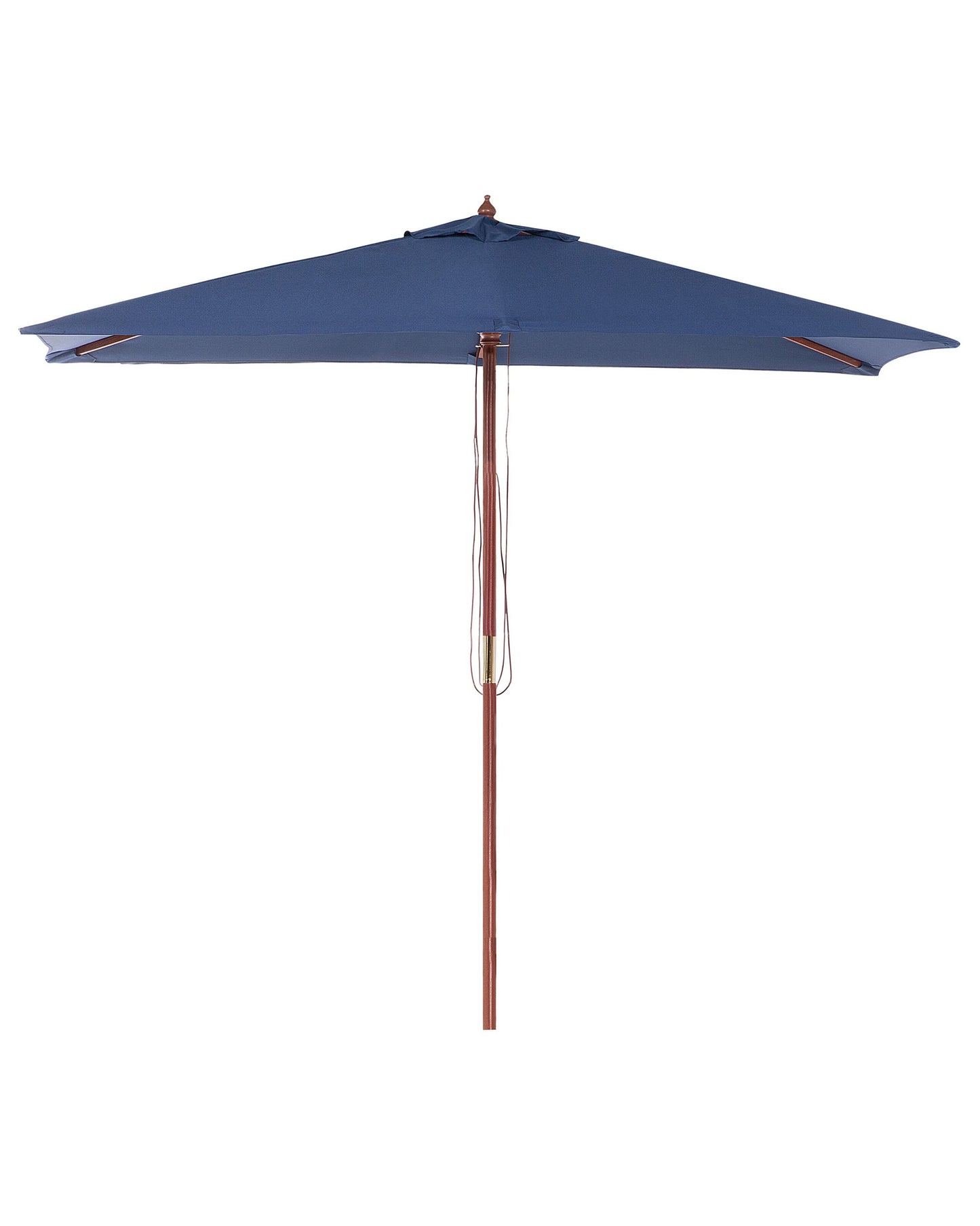 Garden Sun Parasol Blue Fabric Birch Wood 244cm Weather Resistant