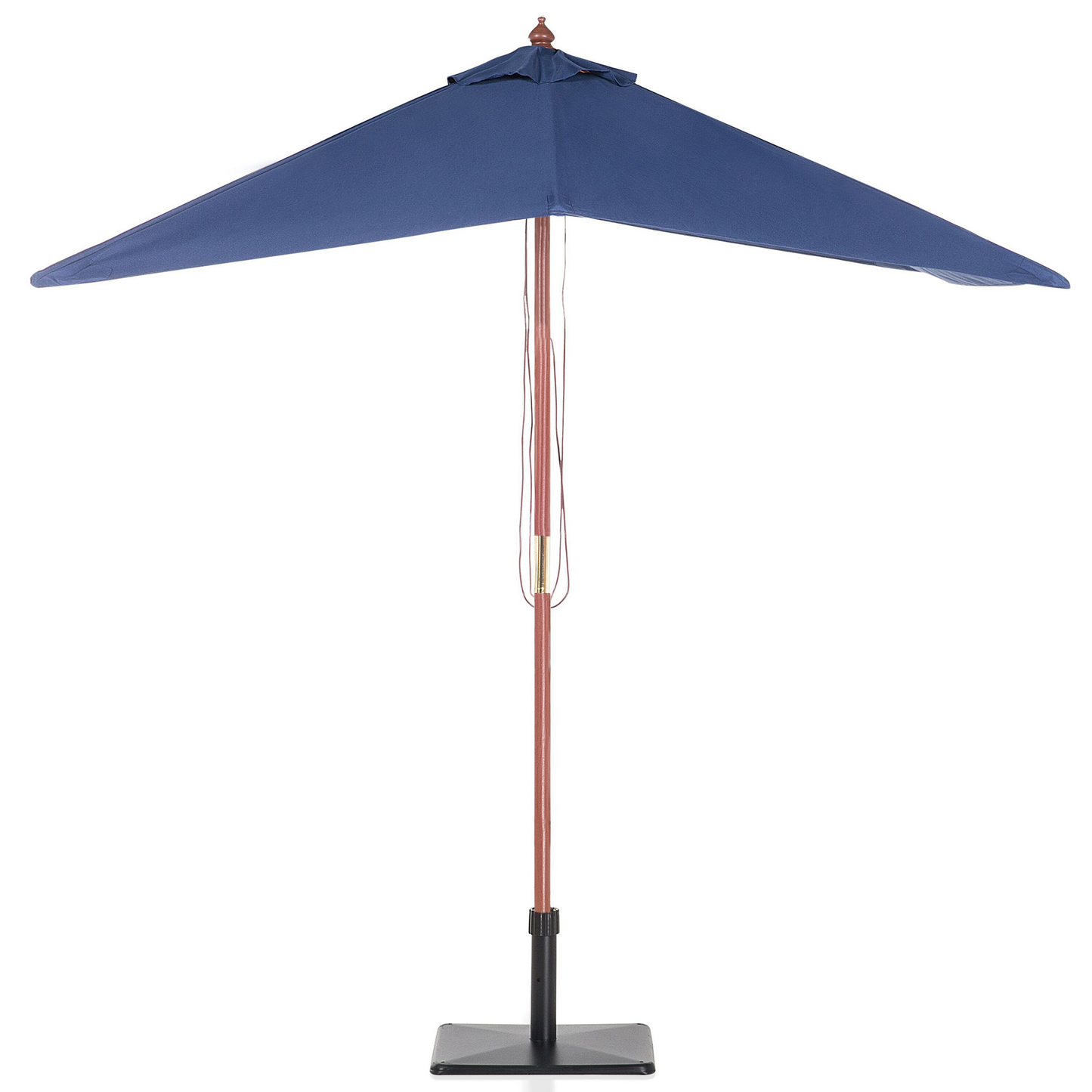 Garden Sun Parasol Blue Fabric Birch Wood 244cm Weather Resistant