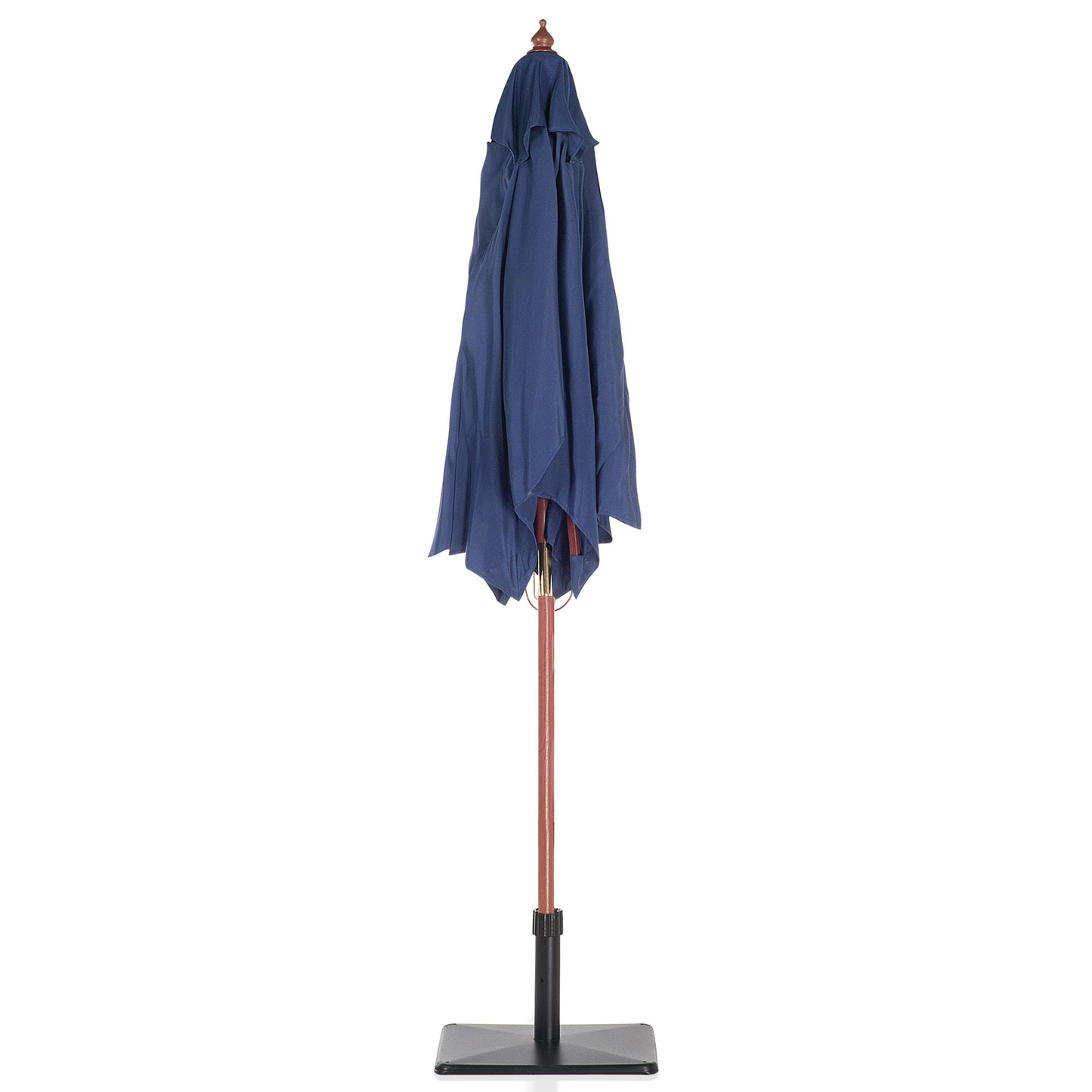 Garden Sun Parasol Blue Fabric Birch Wood 244cm Weather Resistant