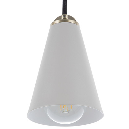 Lighting Ceiling Lamp Grey Metal Pendant 168cm Copper Accent Vintage Retro