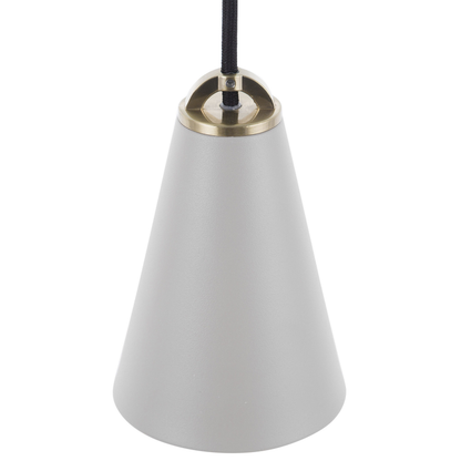 Lighting Ceiling Lamp Grey Metal Pendant 168cm Copper Accent Vintage Retro