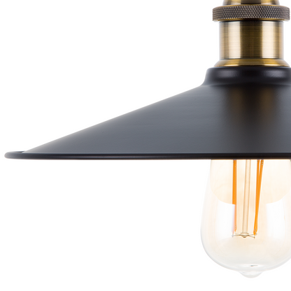 Pendant Lamp Black Metal Industrial Ceiling Light 30cm