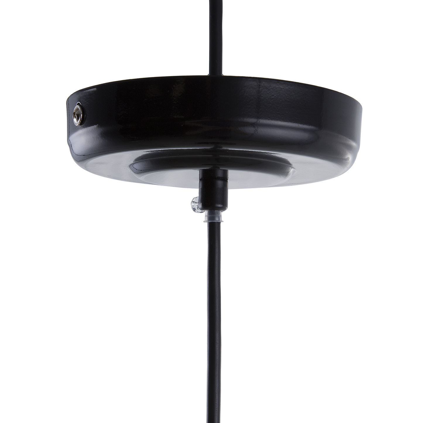 Ceiling Lamp Black Metal Pendant Copper Frame 121cm