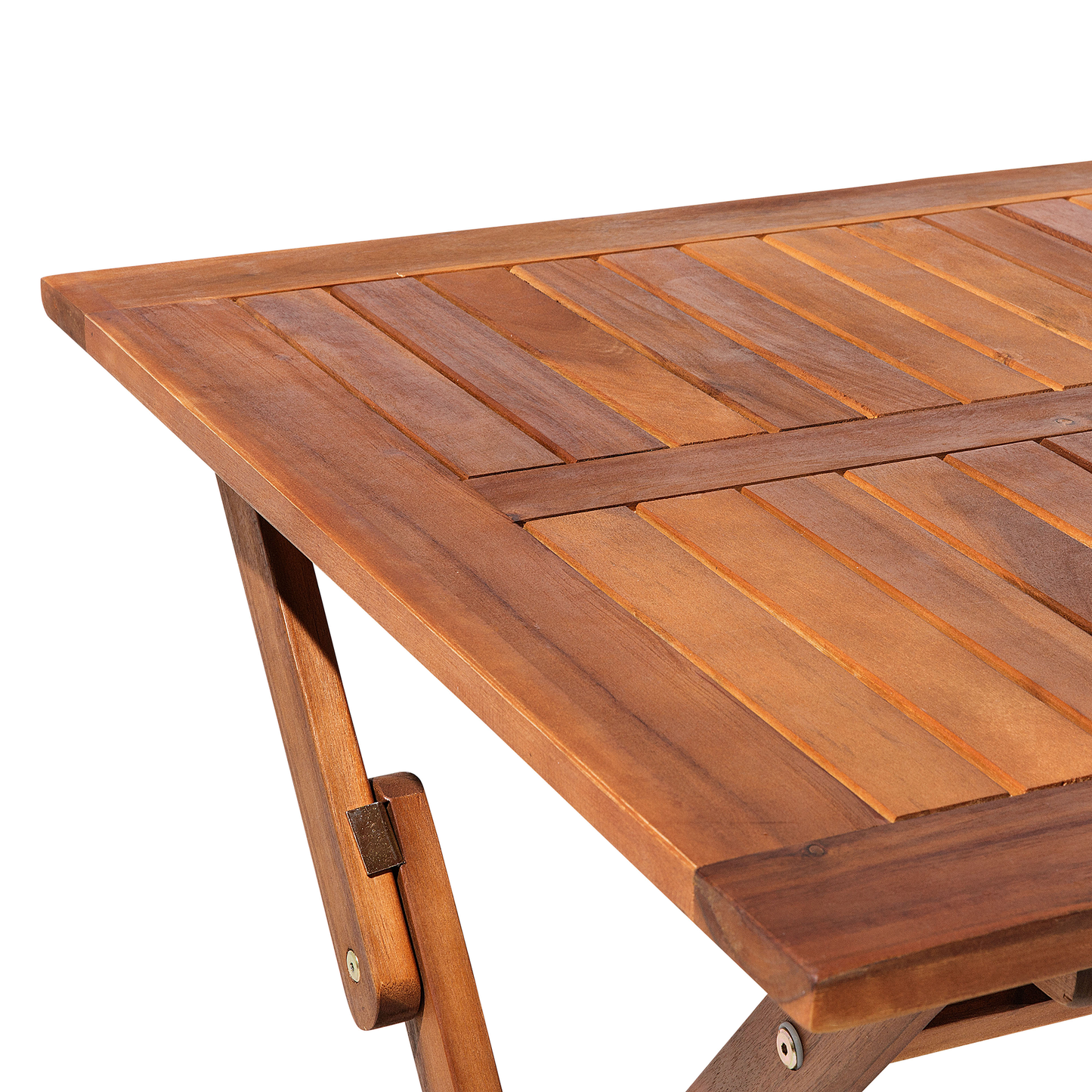 Dark Acacia Folding Outdoor Dining Table 140 x 75 6 Seater