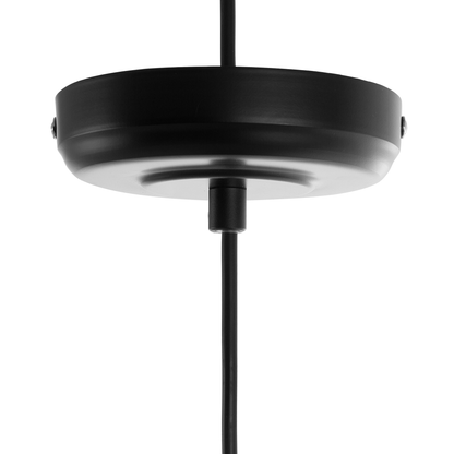 Ceiling Lamp Black Metal 128cm Pendant Cage Industrial