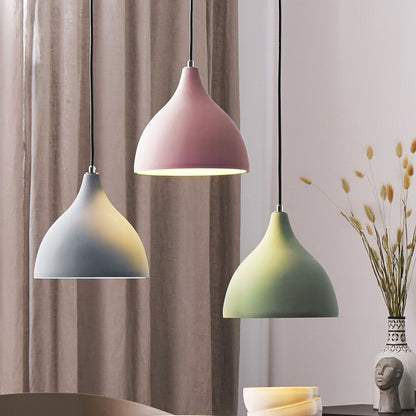 Pendant Lamp Green Concrete Scandinavian Ceiling Light