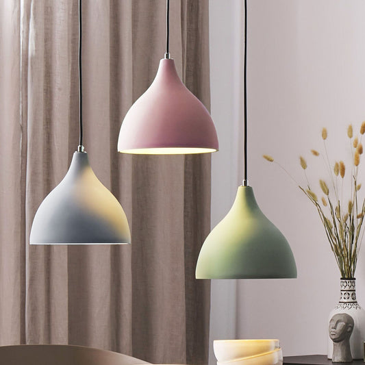 Grey Concrete Pendant Lamp Scandinavian Ceiling Light