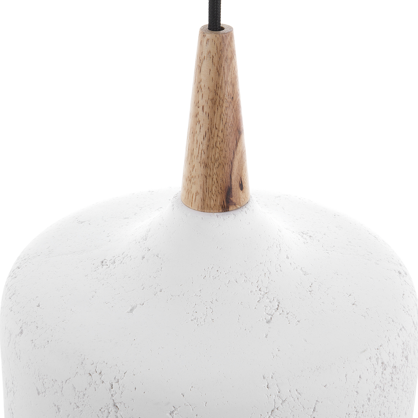 Pendant Lamp White Gypsum Cracked Finish