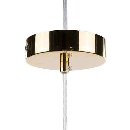 Gold Wire Hanging Pendant Lamp Geometric Cage Shade