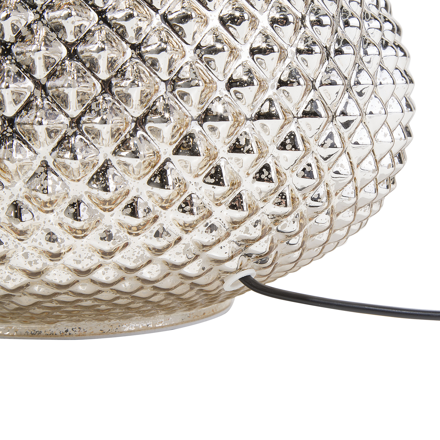 Table Lamp Gold Metal 55cm Studded White Polycotton Shade