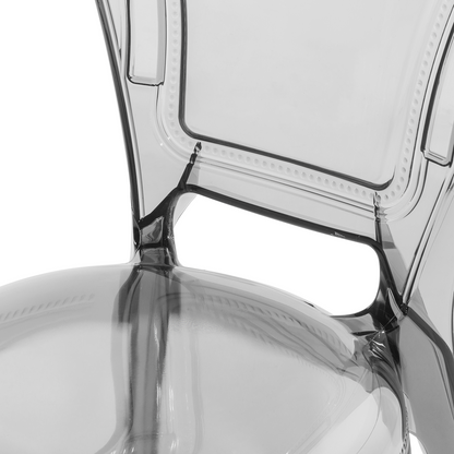 Acryluxe Vintage Modern Transparent Black Dining Chairs Set of 2