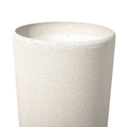Beige Stone Tall Plant Pot 42 x 23cm Modern Minimalist Indoor Outdoor Decor