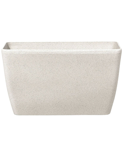 Plant Pot Beige Stone Flower Planter 74 X 32 X 45cm Modern Minimalist Outdoor Decor