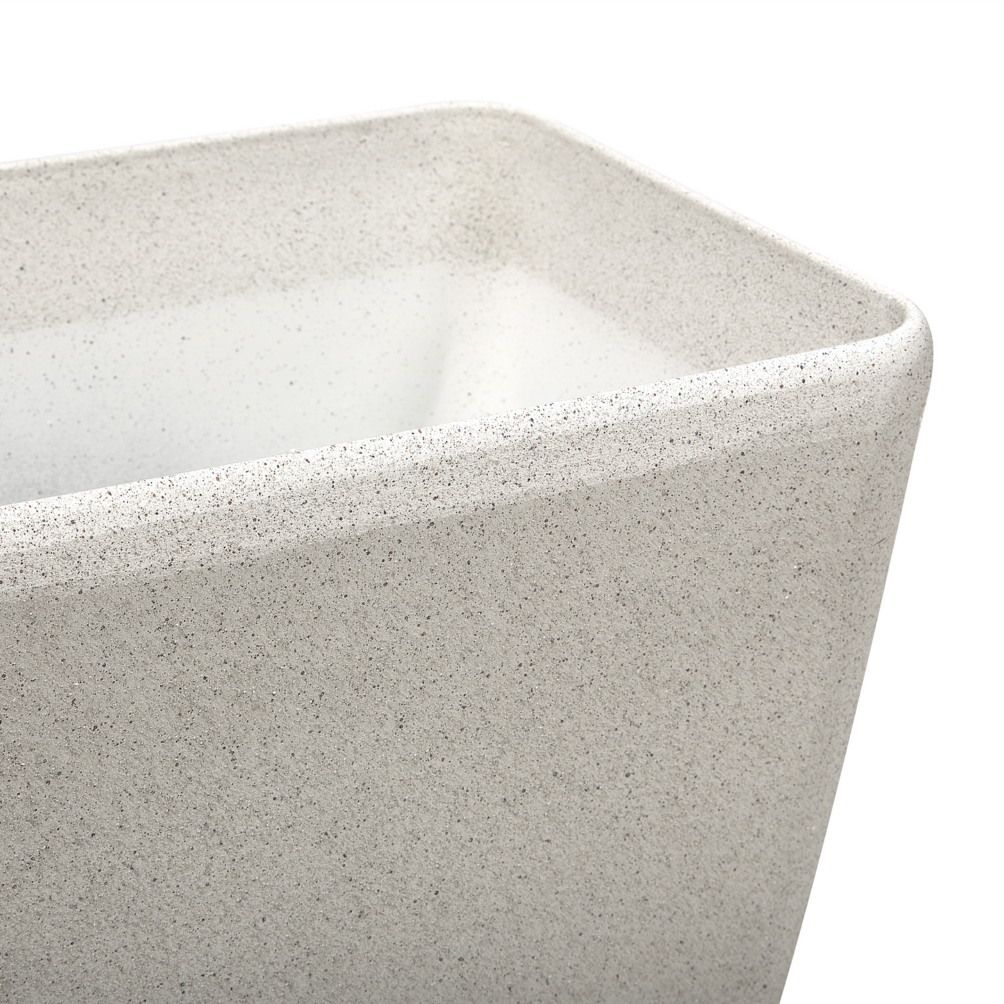 Plant Pot Beige Stone Flower Planter 74 X 32 X 45cm Modern Minimalist Outdoor Decor