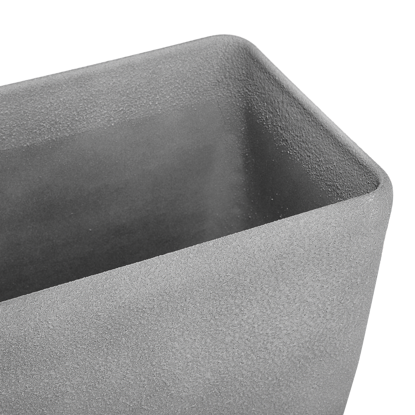 Grey Stone Plant Pot Flower Planter 60 X 27 X 41cm Modern Minimalist Outdoor Indoor Decor Accessories